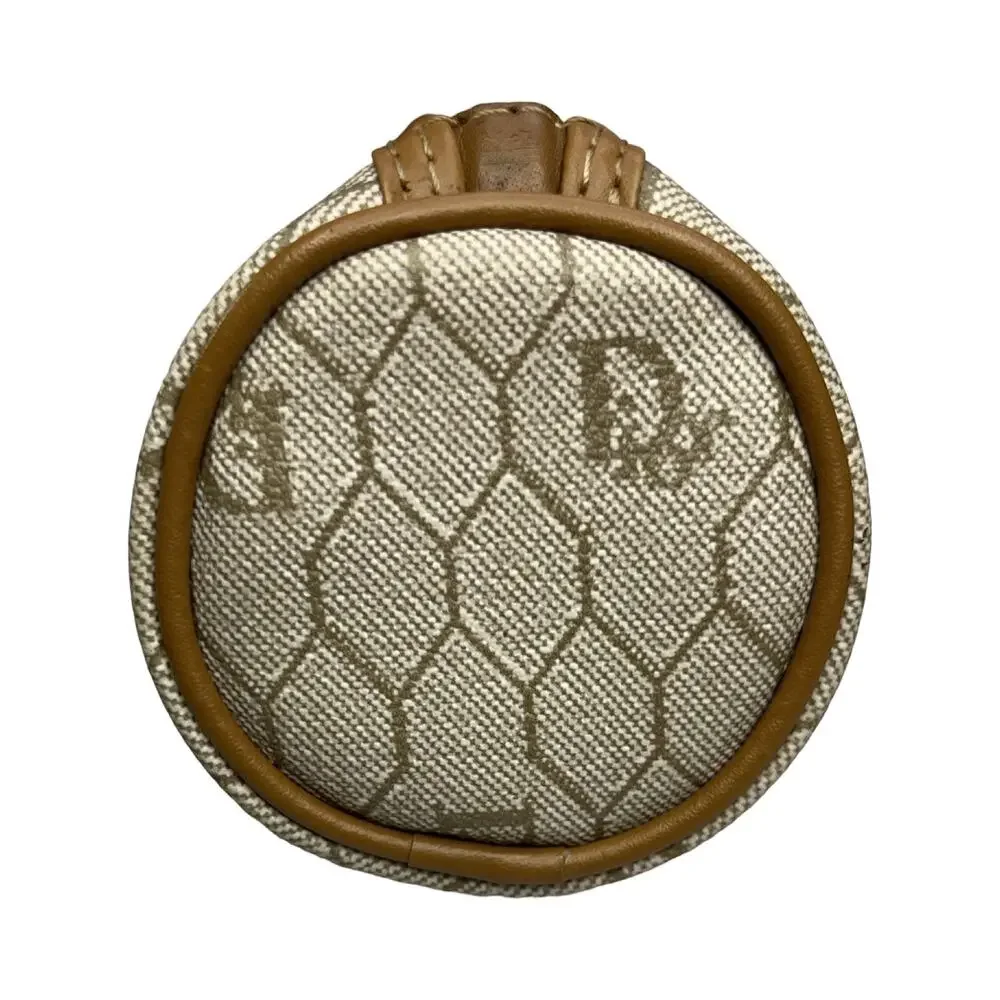 Christian Dior Honeycomb Monogram Canvas Pouch Made in France